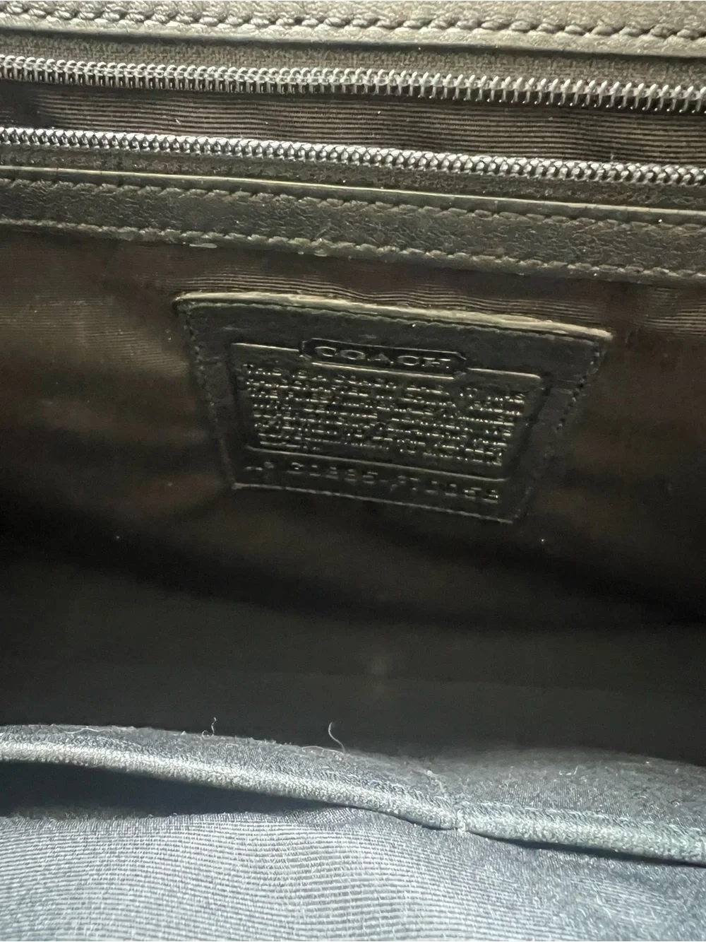 Coach Black Signature Canvas Laptop Briefcase with Shoulder Strap